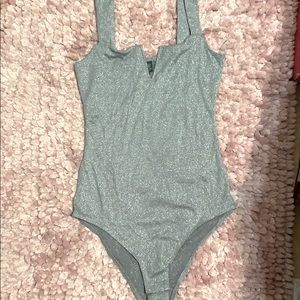 Silver Shimmery bodysuit